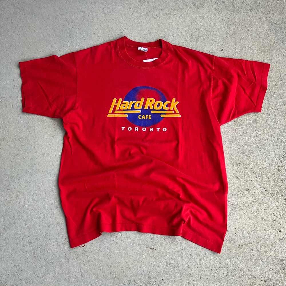 Vintage 90s Hard Rock Cafe Toronto Red T-Shirt